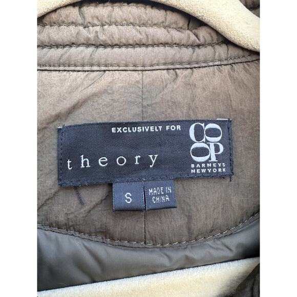 Theory Rabbit Fur Trim Hooded Parka/Anorak Coat Army Green Sz S Winter Outdoors - Picture 10 of 13